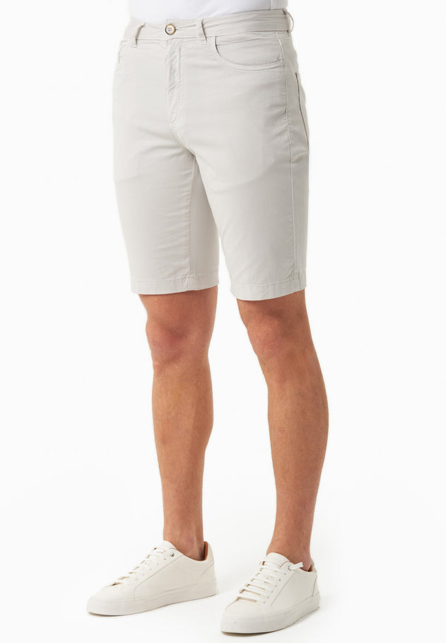 Heren Regular fit Biokatoen Short Lichtgrijs
