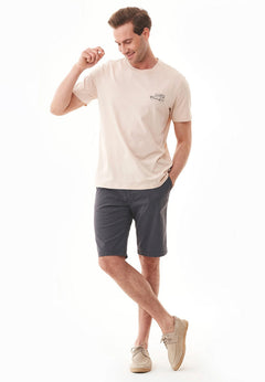 Heren Slim fit Chino short Asphalt