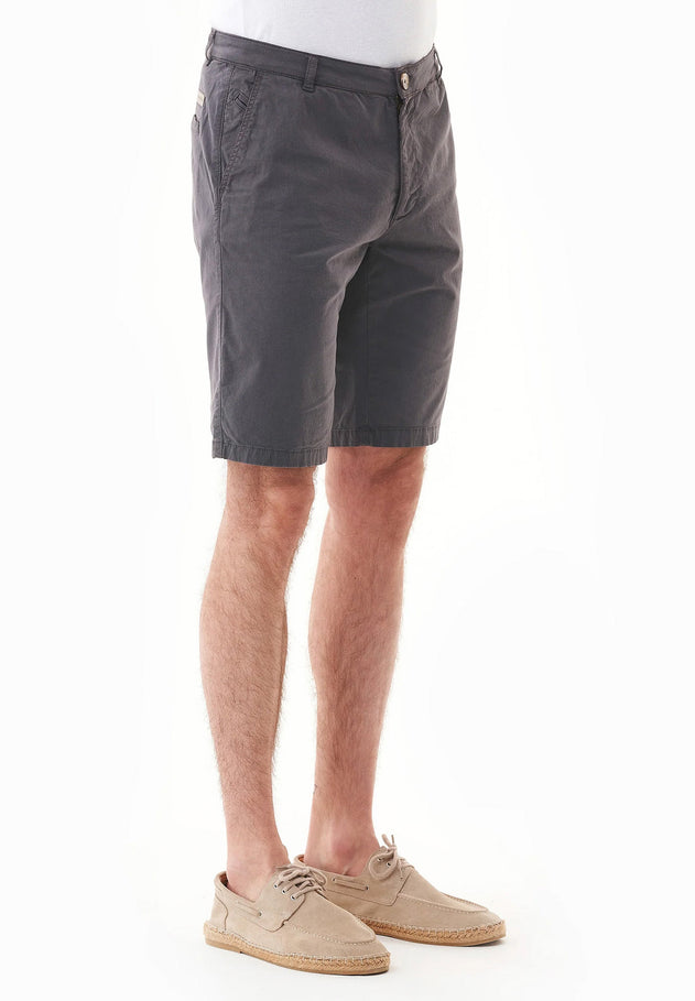 Heren Slim fit Chino short Asphalt