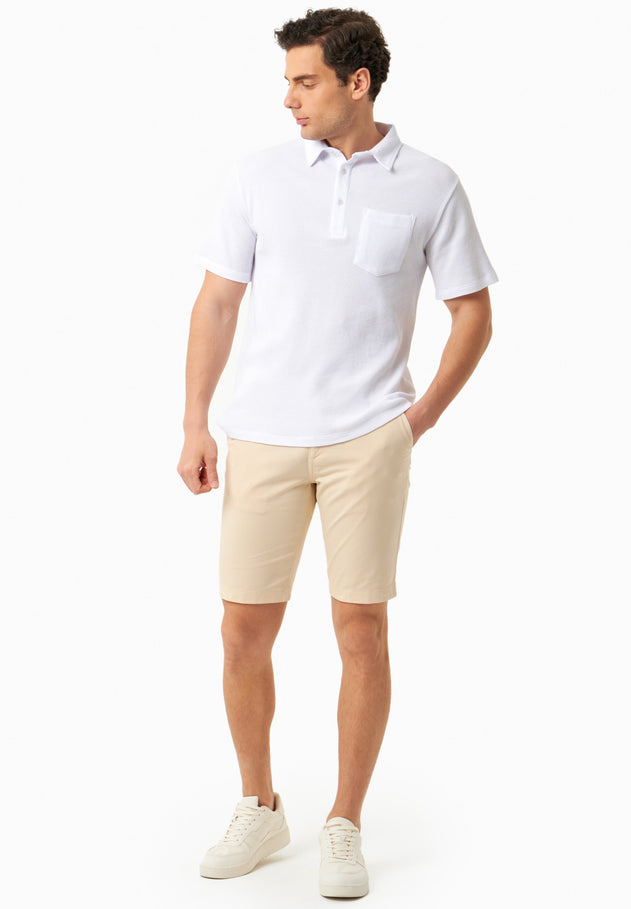 Heren Slim fit Chino short Beige