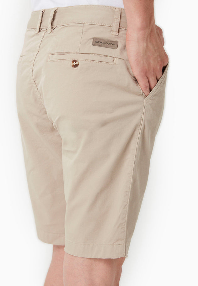 Heren Slim fit Chino short Feather Beige