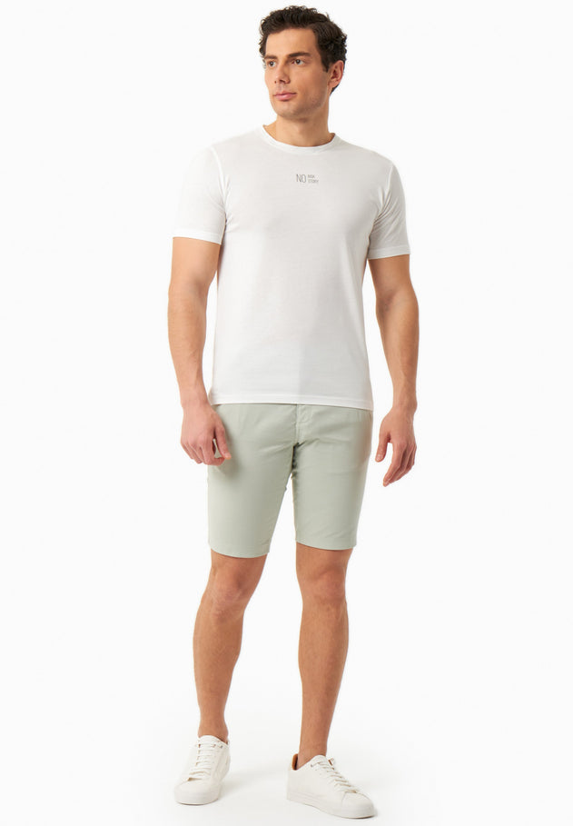 Heren Slim fit Chino short Green Moss