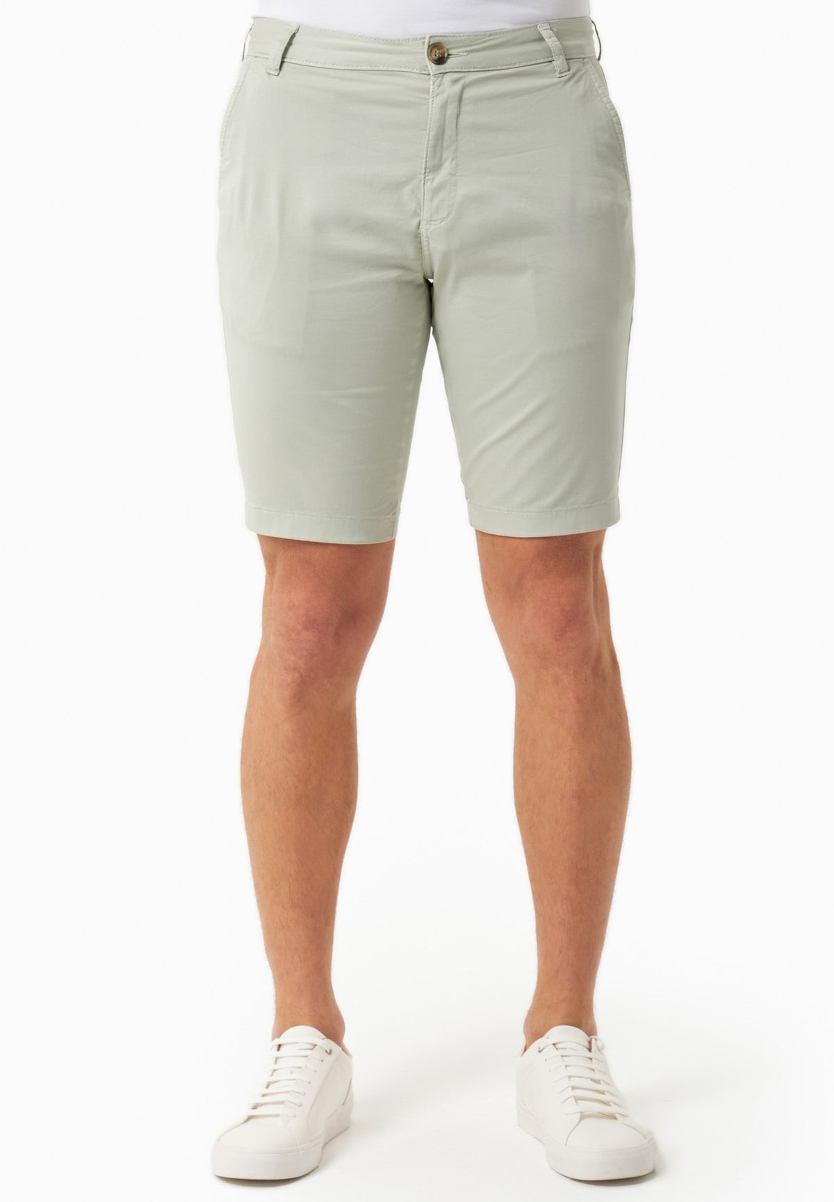 Heren Slim fit Chino short Green Moss