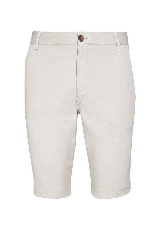 Heren Slim fit Chino short Lichtgrijs