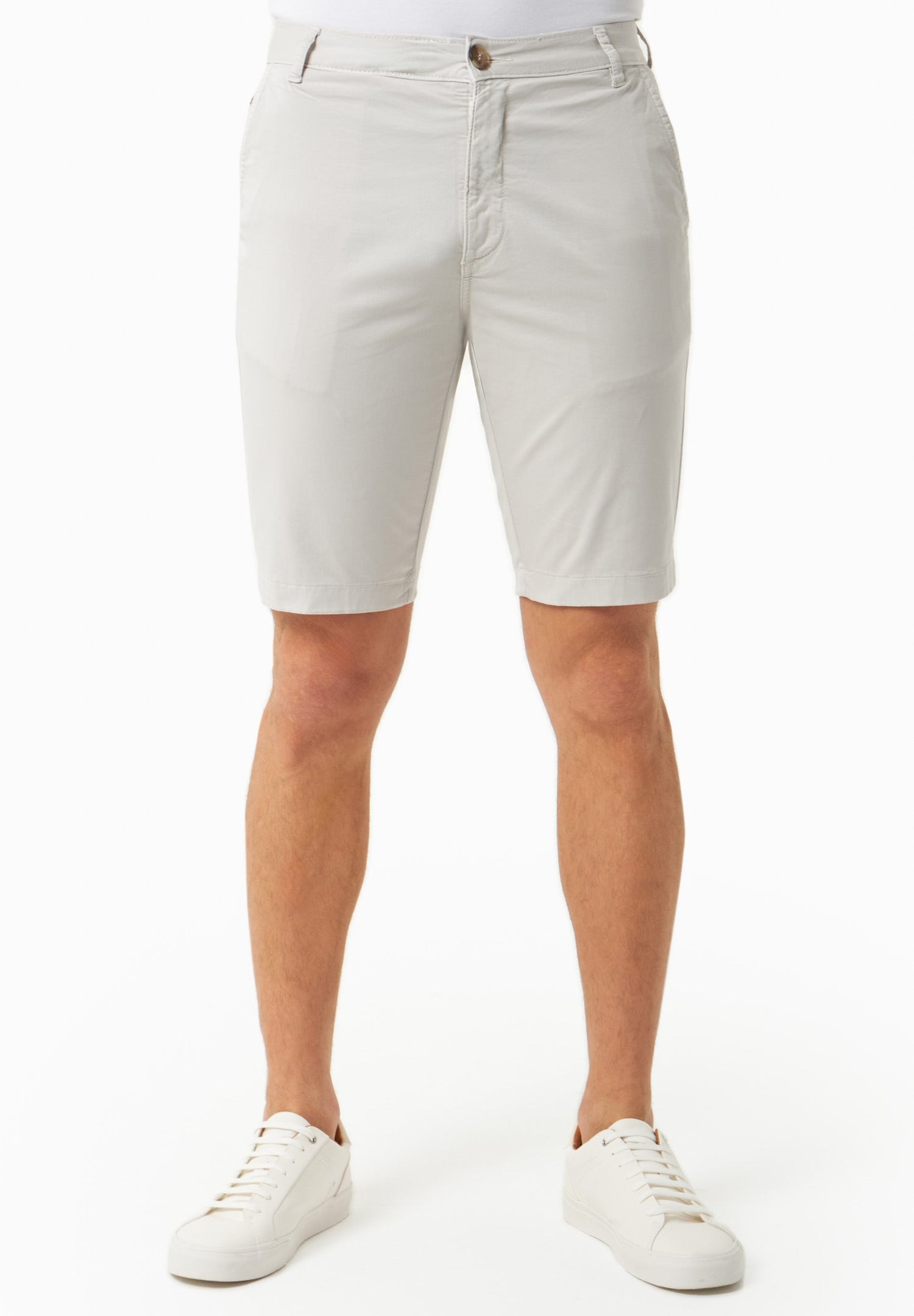 Heren Slim fit Chino short Lichtgrijs