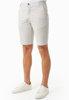 Heren Slim fit Chino short Lichtgrijs