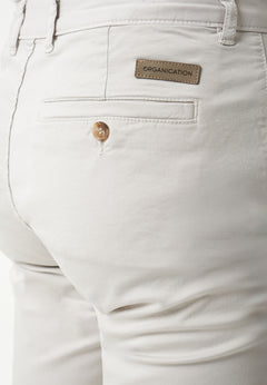 Heren Slim fit Chino short Lichtgrijs