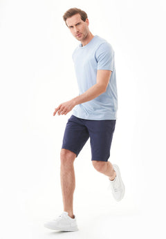 Heren Slim fit Chino short Marineblauw