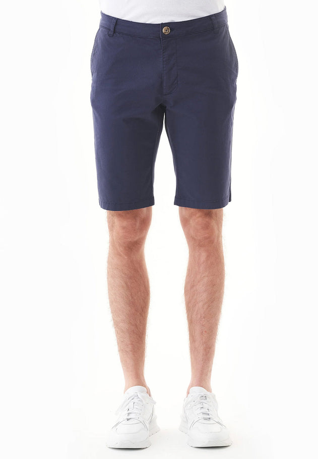 Heren Slim fit Chino short Marineblauw