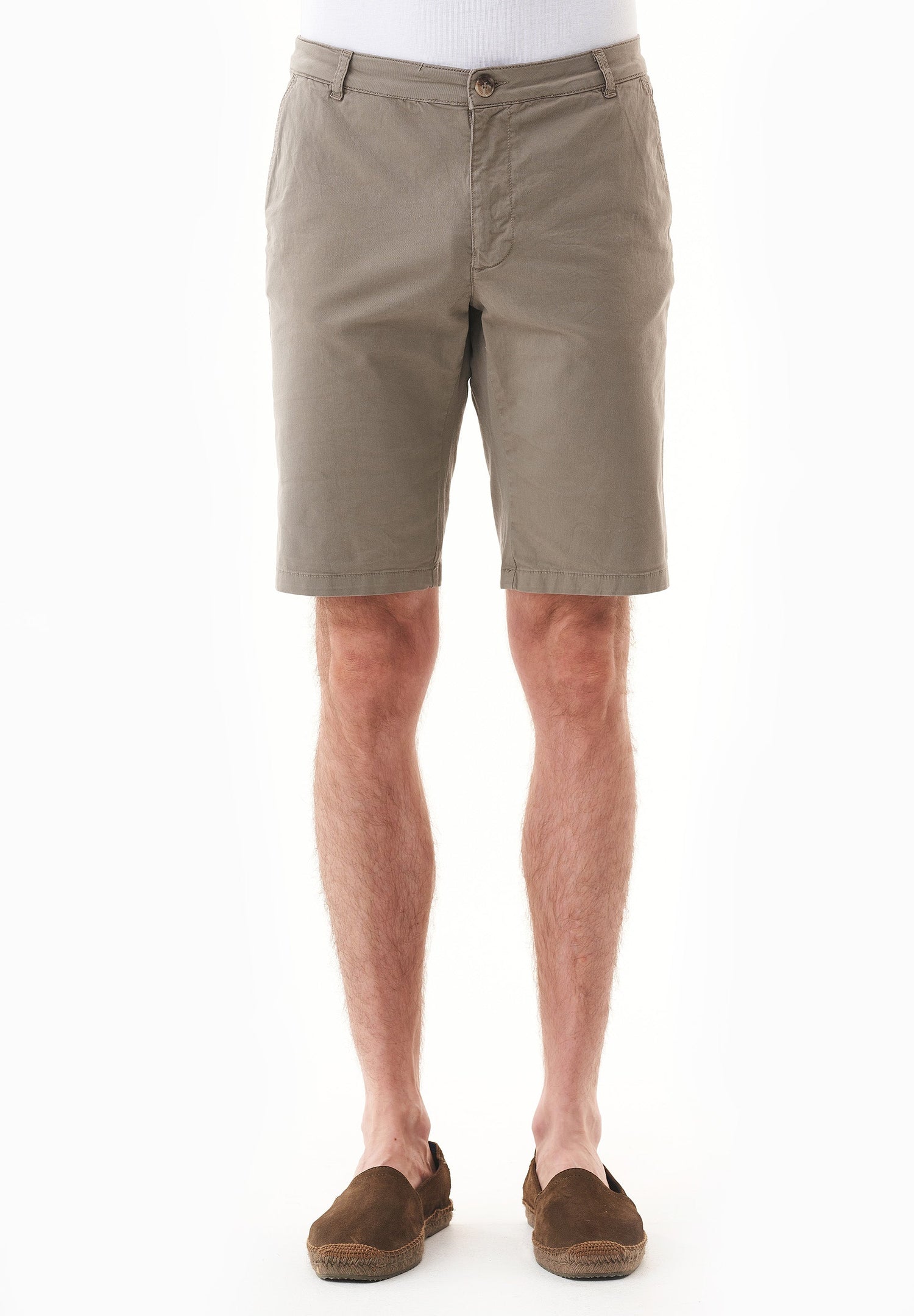 Heren Slim fit Chino short Smokey Olive