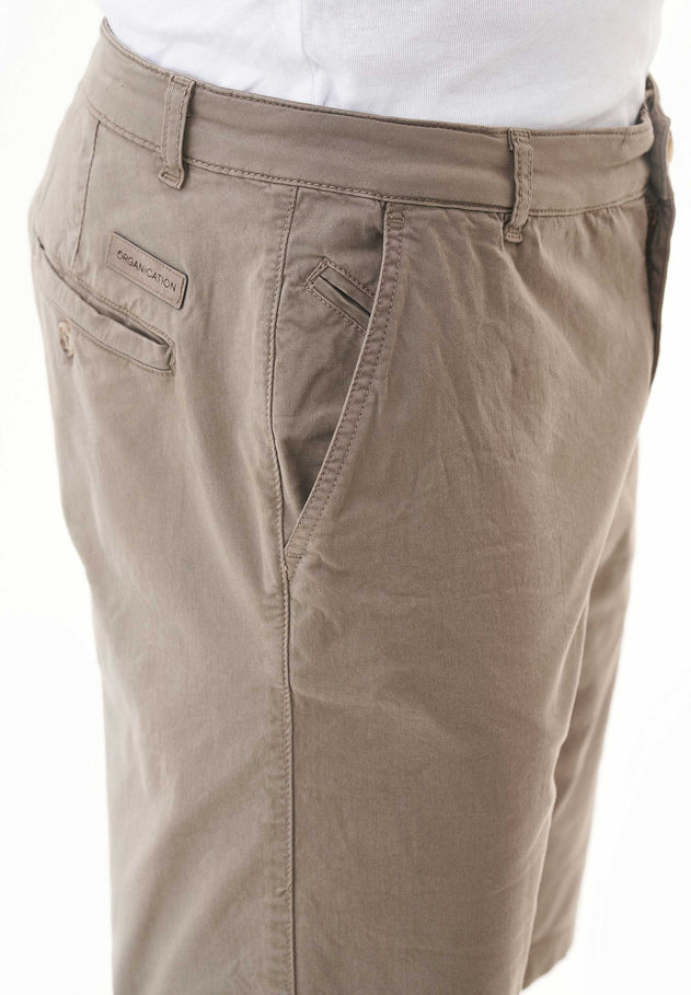 Heren Slim fit Chino short Smokey Olive