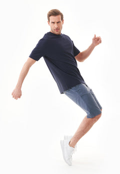 Heren Slim fit Chino short Vintage Blue