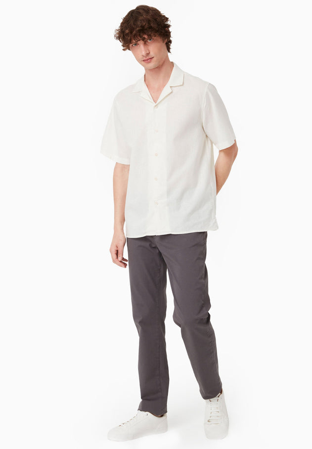 Men's Regular-Fit Organic Cotton Trousers Asphalt