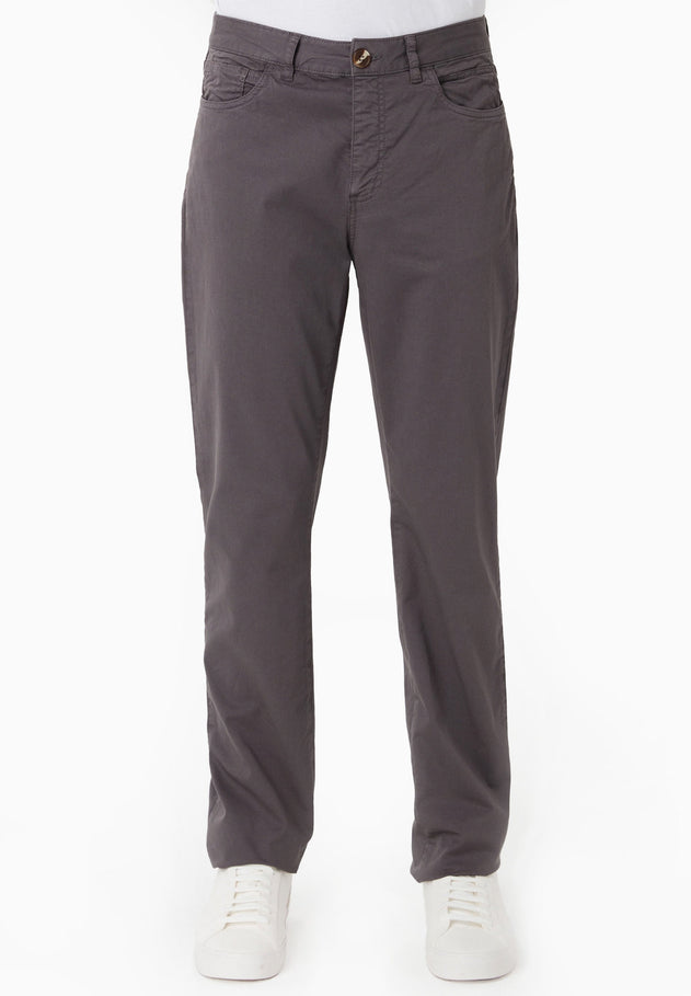 Men's Regular-Fit Organic Cotton Trousers Asphalt