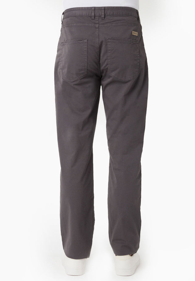 Men's Regular-Fit Organic Cotton Trousers Asphalt