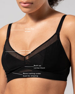 Mesh Support+ Bralette Black