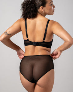 Mesh highwaist briefs mesh mania zwart