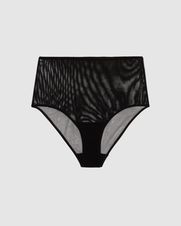 Mesh highwaist briefs mesh mania zwart