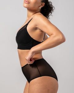 Mesh highwaist briefs mesh mania zwart