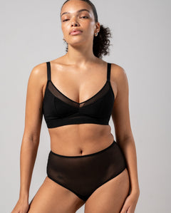 Mesh highwaist briefs mesh mania zwart