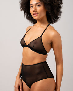 Mesh highwaist briefs mesh mania zwart