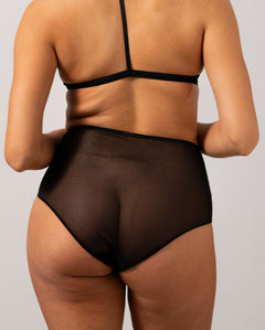 Mesh highwaist briefs mesh mania zwart