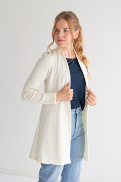 Melli EcoDesign Merino Wool Cardigan White