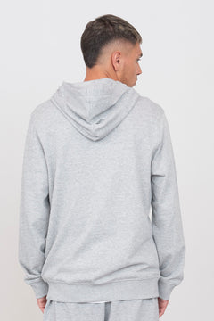 Men's Hoodie With A Zipper Grey