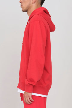 Men's Hoodie With A Zipper Red