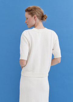 Knitted Cotton Short Sleeve Top Lily