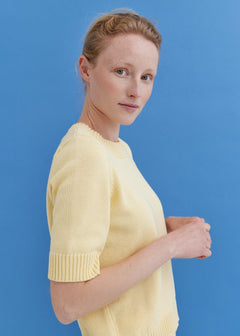 Knitted Cotton Top and Skirt Set Sun