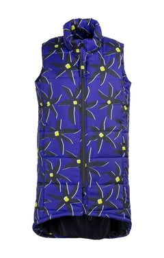 Mont Blanc Long Puffer Vest Starflower Blue