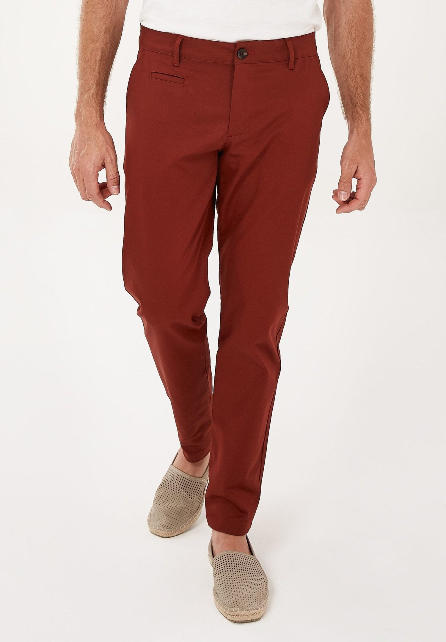 Men's Organic Cotton Chino Pants Hot Chocolate