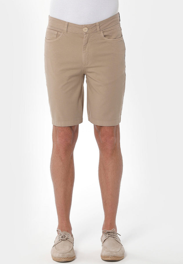 Heren Five-pocket Short Beige