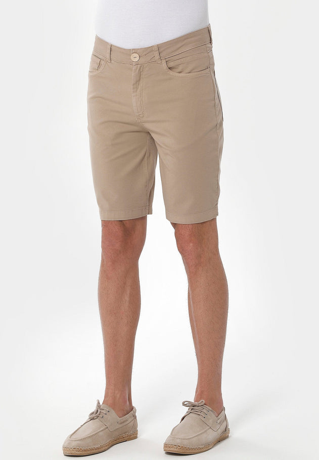 Heren Five-pocket Short Beige