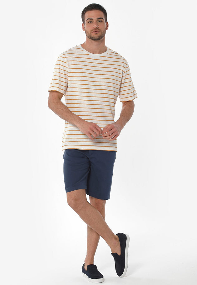 Heren Five-pocket Short Marineblauw