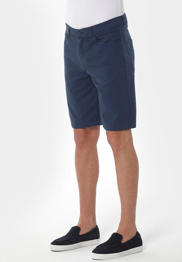 Heren Five-pocket Short Marineblauw