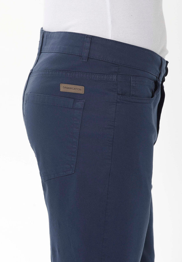 Heren Five-pocket Short Marineblauw