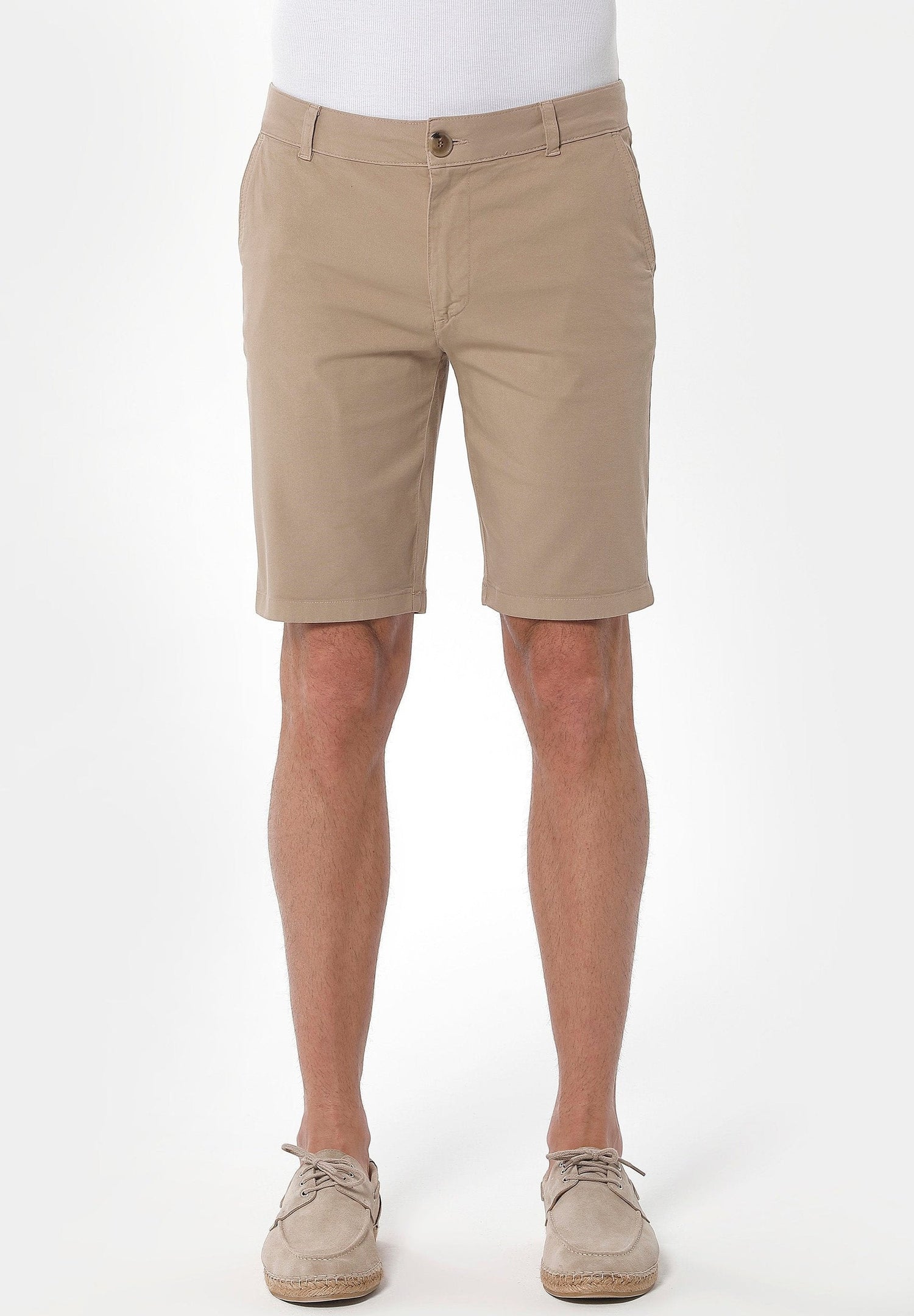 Heren Slim Chino short Beige