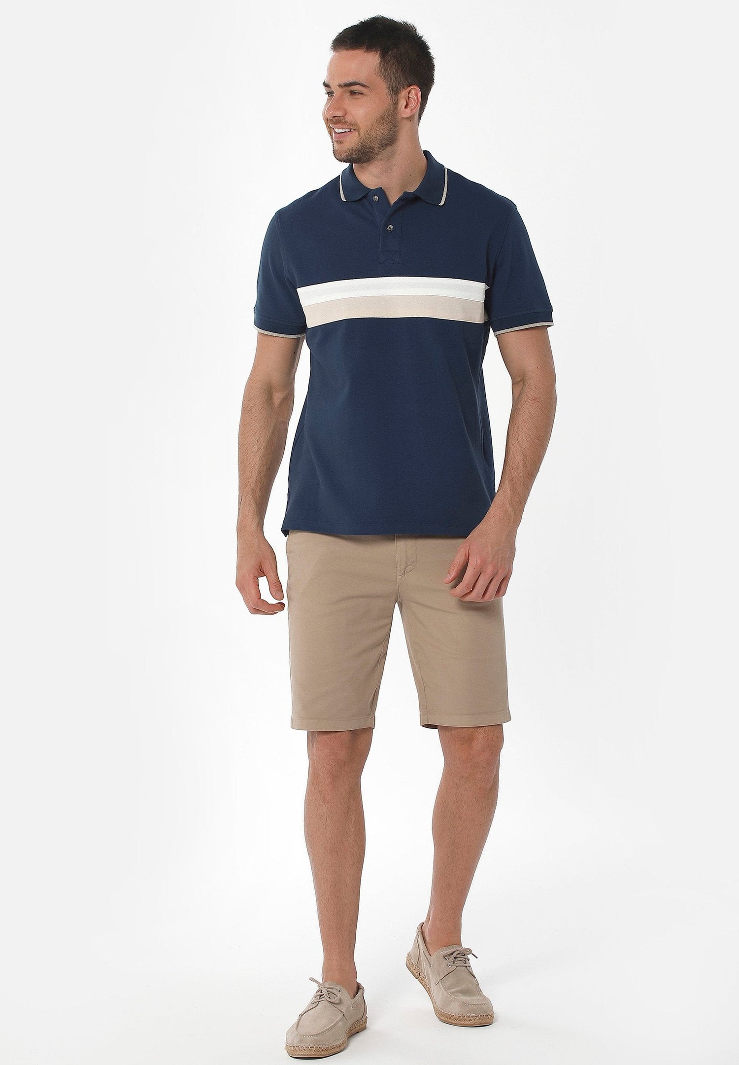 Heren Slim Chino short Beige