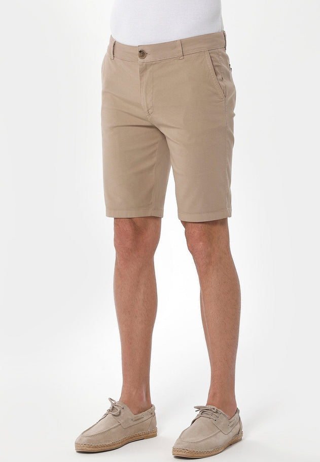 Heren Slim Chino short Beige