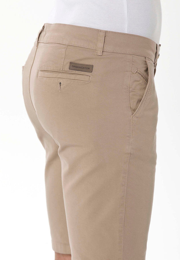Heren Slim Chino short Beige