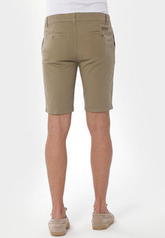 Heren Slim Chino short Olijf