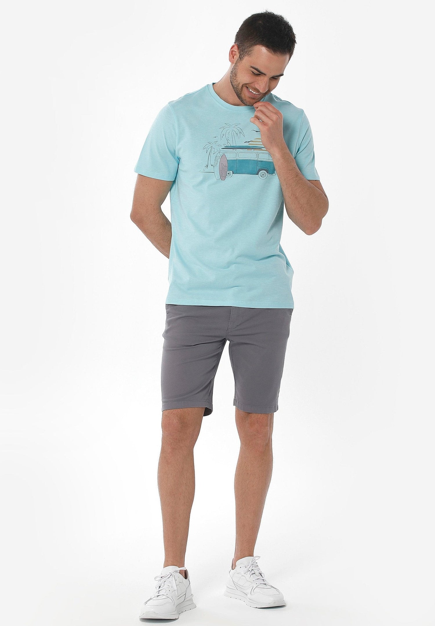 Heren Slim Chino short Shadow