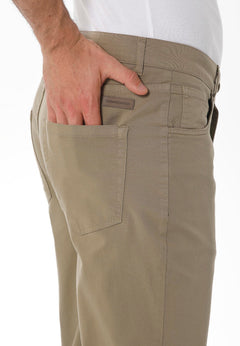 Men's Five-Pocket Organic Cotton Trousers Olive