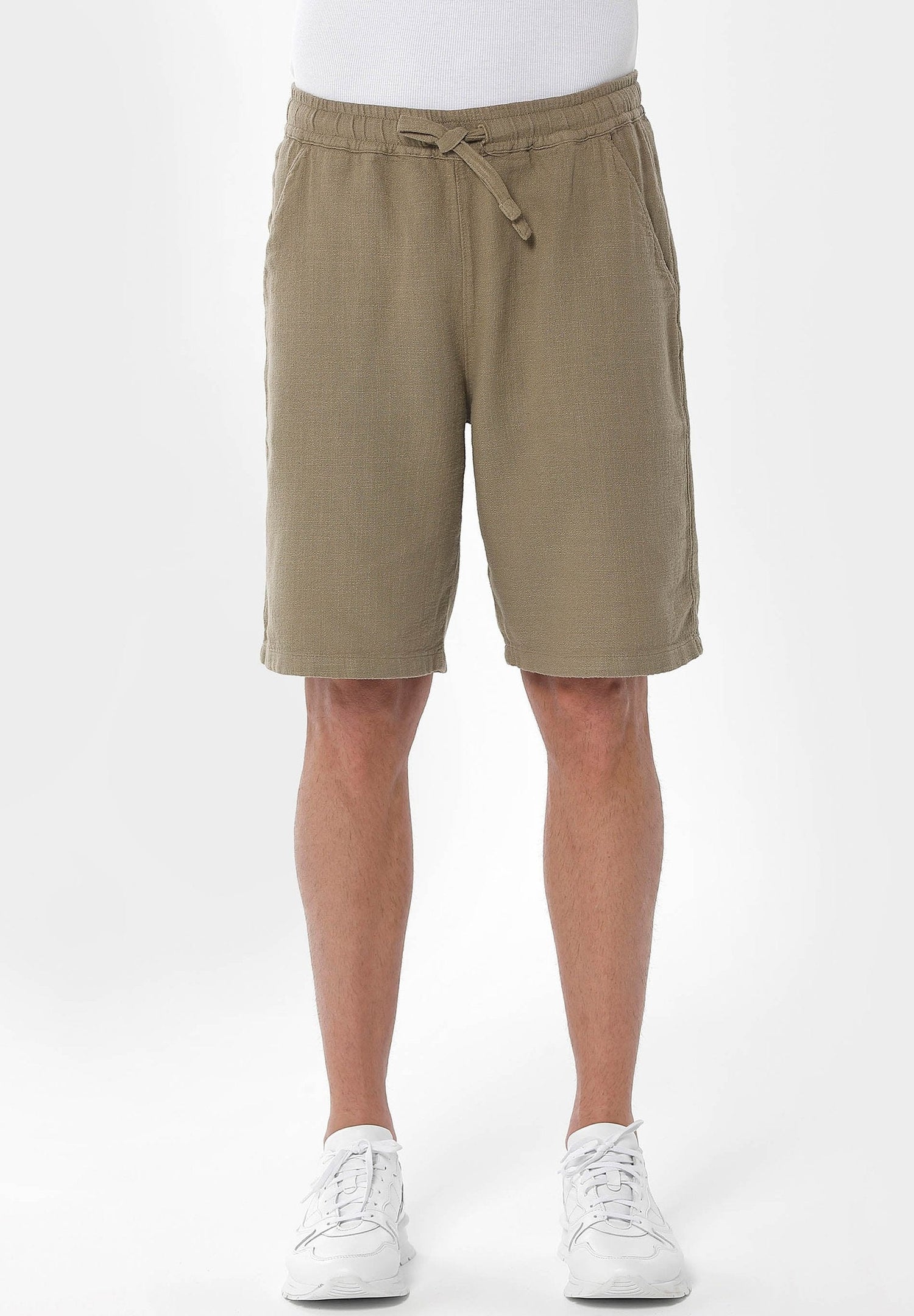 Heren Casual Short Olive Green