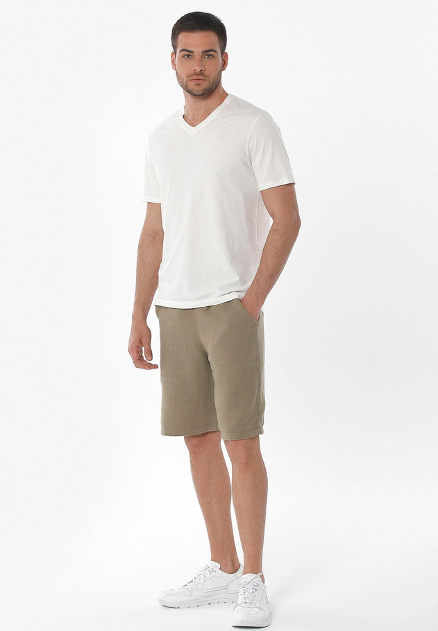 Heren Casual Short Olive Green