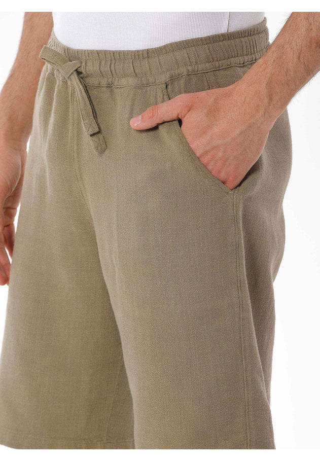 Heren Casual Short Olive Green