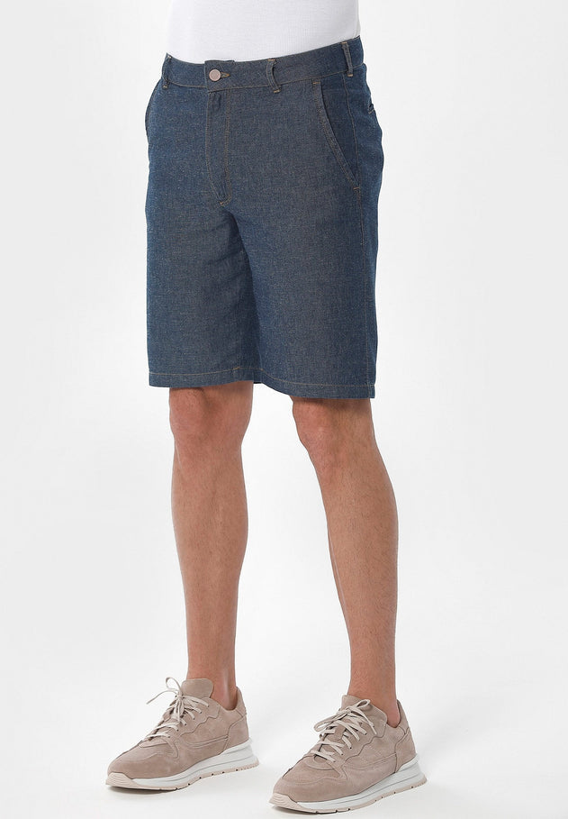 Heren Hennepmix Denim short Save Blue