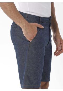 Heren Hennepmix Denim short Save Blue